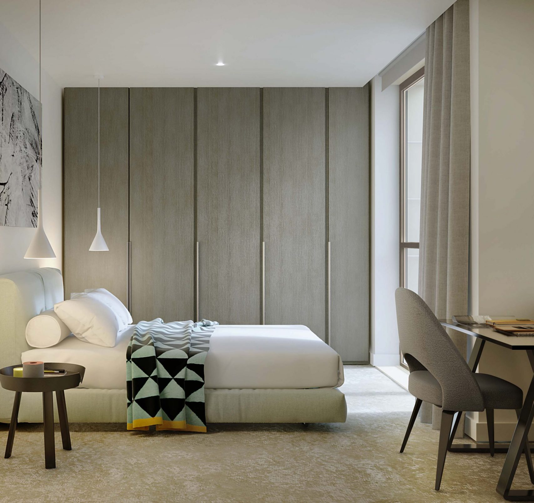Greenwich Peninsula Riverside_The Lighterman_Typical Apartment_Bedroom